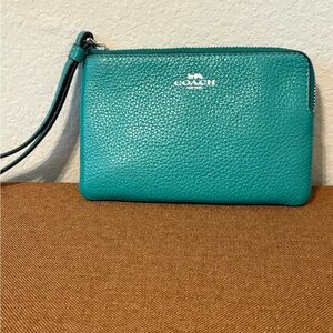 Coach Teal Wristlet